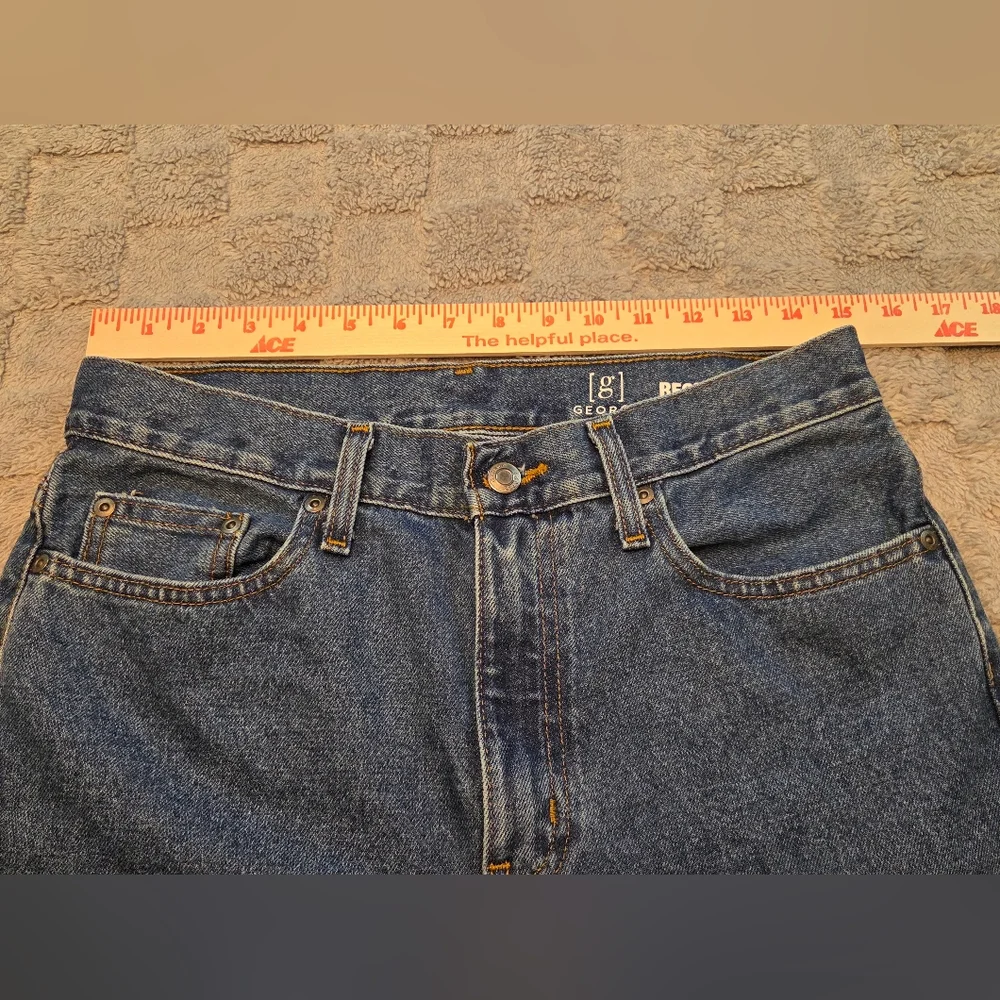 Men's George Regular Fit Jeans Blue Size 30 x 32 - Picture 3 of 11